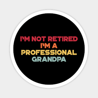 I'm Not Retired I'm A Professional Grandpa Sunset Funny Father's Day Magnet